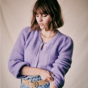 Sezane Egide cardigan in Lilac